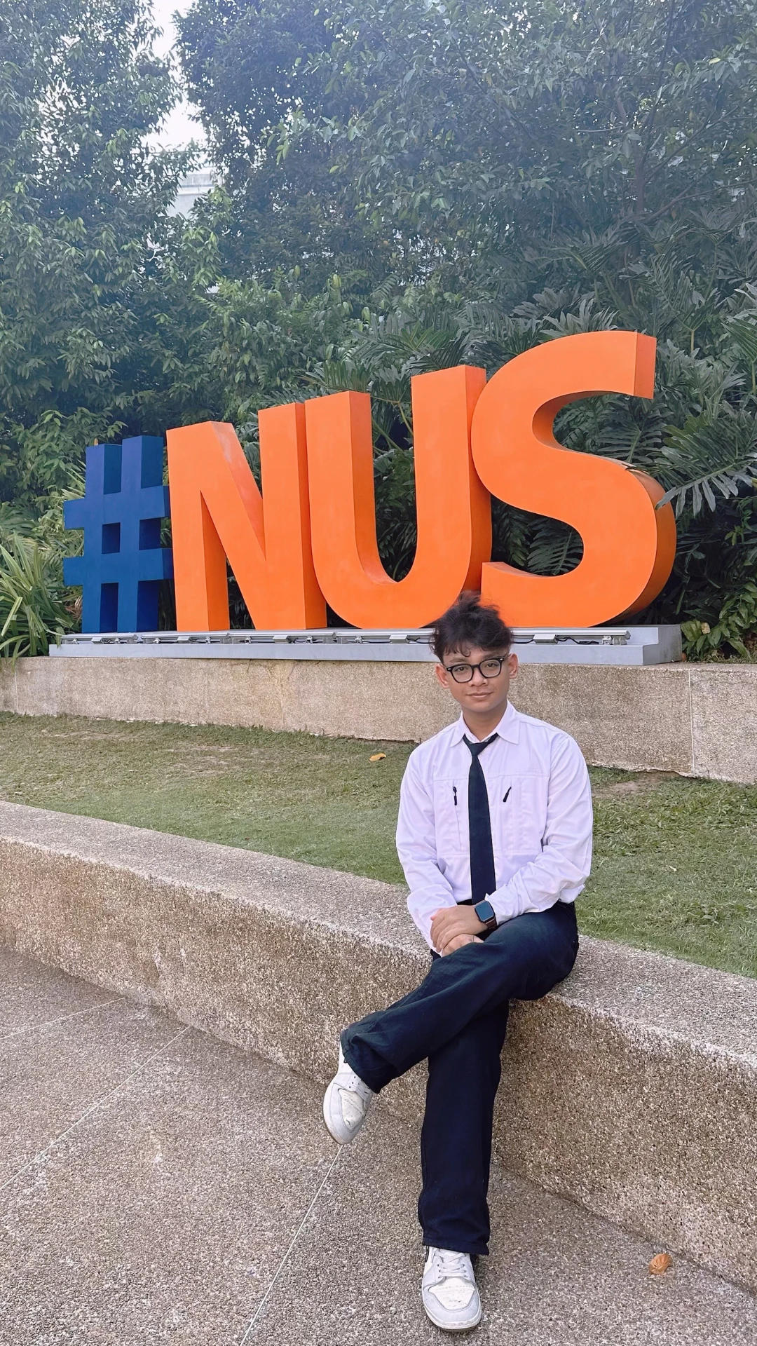Reza Nafi Rizqi Musyaffa at the NUS campus in Singapore